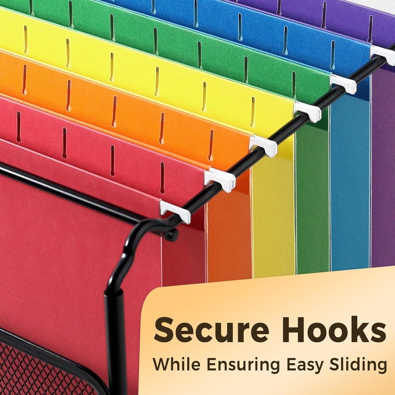 SUNEE Hanging File Folders, 50 Pack Letter Size Hanging File Folders with 1/5-cut Tabs, Stay Organized for Your Home and Office Bulk File, Documents and Paper,10 Assorted Colors - Image 5